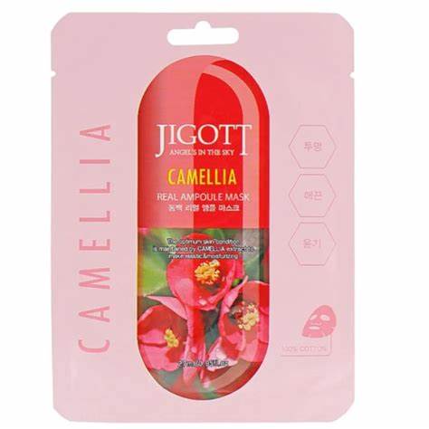 Jigott - Camellia Real lakštinė veido kaukė